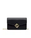 Fendi Ff Diamonds Wallet-on-chain In Black
