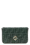 Fendi 'ff Diamonds' Wallet On Chain In Green