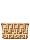 Fendi Chain Strap Diamond Wallet With Gold-tone Hardware In Multi