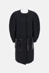 Fendi Ff Double Wool Coat In Black