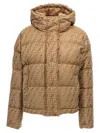 Fendi Ff Down Jacket In Beige