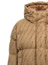 Fendi Ff Down Jacket In Brown