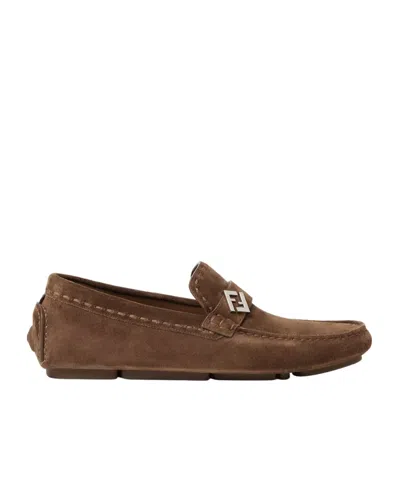 Fendi Brown Suede Drivers