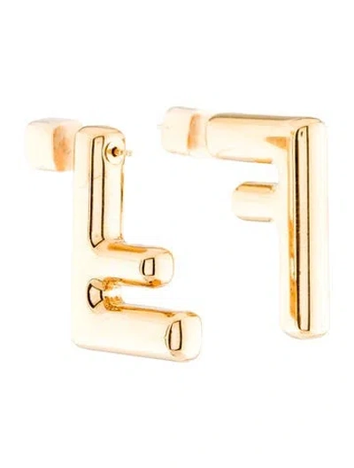 Pre-owned Fendi Ff Drop Earrings In Multi