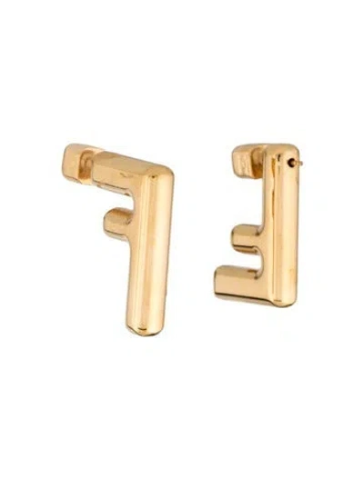 Pre-owned Fendi Ff Drop Earrings In Multicolor