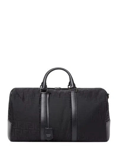 Fendi Boston Ff Travel Bag In Black