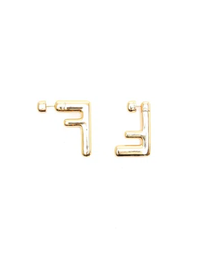 Fendi Ff Earrings In Gold