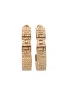 Fendi Ff-embellished Hoop Earrings In Gold