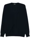 Fendi Ff-embossed Cardigan In 蓝色