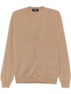 Fendi Ff-embossed Cardigan In 褐色