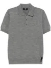 Fendi Knitted Polo Shirt In Gray