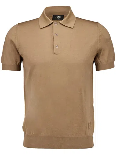 FENDI FF-EMBOSSED POLO SHIRT
