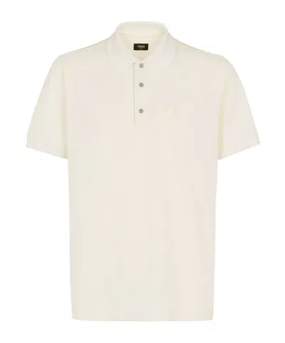 FENDI FENDI FF EMBOSSED SHORT SLEEVED POLO SHIRT