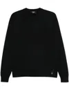 Fendi Ff-embossed Sweater In Black