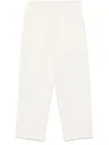 Fendi Elastic Waist Casual Pants In White