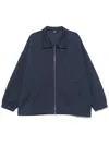 Fendi Textured High Collar Sweater With Elastic Cuffs In Blue