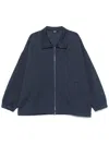Fendi Textured High Collar Sweater With Elastic Cuffs In Blue
