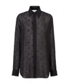 Fendi Besticktes Hemd Mit Transparentem Saum In Black