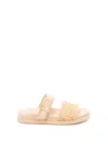 Fendi Feel Slides With Woven Strap And Flat Sole