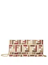 Fendi Ff Fabric Continental With Chain Pouch Accessories In Multi