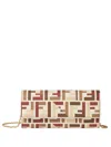 Fendi Ff Fabric Continental With Chain Pouch Accessories In Multi