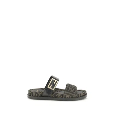 FENDI FF FABRIC SANDAL
