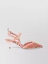 Fendi Beige Italian Heels In Pink