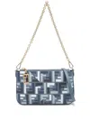 Fendi Ff Fabric Uette Pouch With Chain Bags