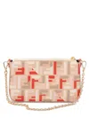 Fendi Ff Fabric Uette Pouch With Chain Bags