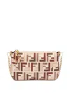 Fendi Ff Fabric Uette Pouch With Chain Bags In Multi