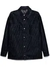 Fendi Ff Denim Jacket In Blue