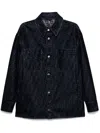 Fendi Ff Denim Jacket In 蓝色