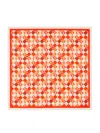 Fendi Multicolor Square Scarf With All-over Geometric Print And Ff Motif In Silk Woman