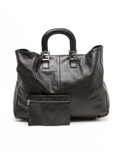 Fendi Ff Handbag In Black