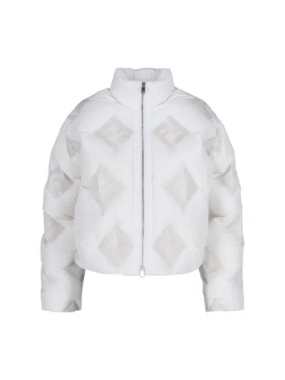 Fendi White Polyester Down Jacket