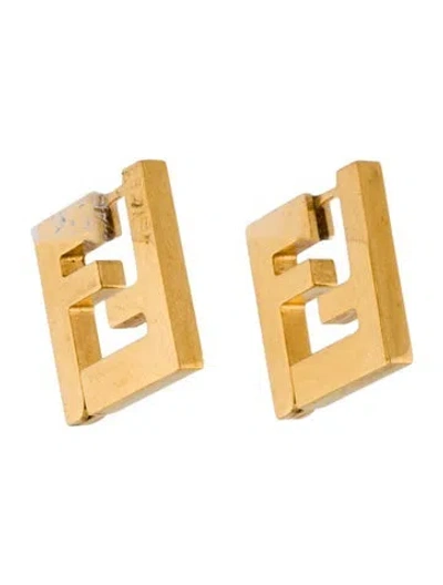 Pre-owned Fendi Ff Hoop Earrings In Multi