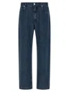 Fendi Straight Leg Denim Trousers With Five Pockets In Blue