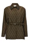 Fendi Brown Ff Jacket In Brown