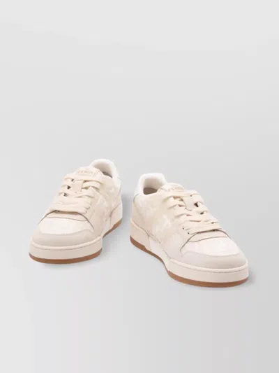 Fendi Ff Jacquard And Suede Match Sneakers