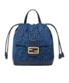 Fendi Ff Jacquard Backpack In Blue