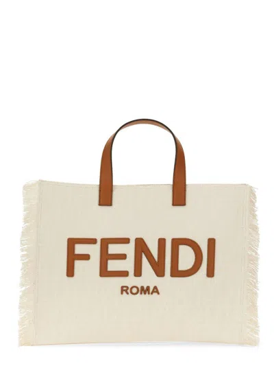 Fendi Ff Jacquard Bag In Multicolour