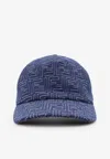 Fendi Ff Jacquard Baseball Cap In Blue