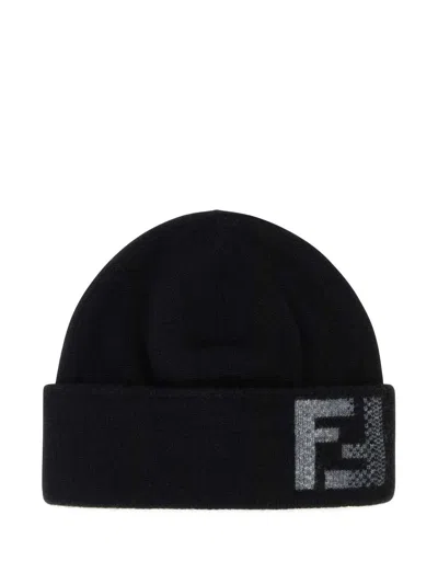 FENDI FF-JACQUARD BEANIE