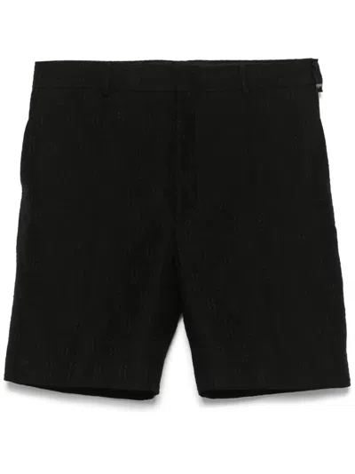 Fendi Ff-jacquard Bermudas Shorts In Black  