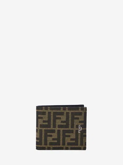 FENDI FF JACQUARD BIFOLD WALLET