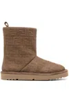 Fendi Apres Chic Boots In Tabacco Suede Women In Brown