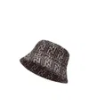 Fendi Ff-jacquard Bucket Hat In Brown