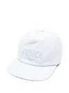 Fendi Baseball Hat With Ff Logo In 蓝色