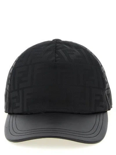 Fendi Ff Jacquard Cap Hats Black