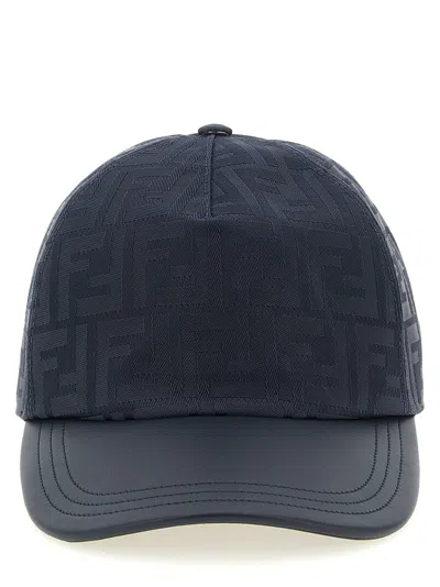 Fendi Ff Jacquard Cap Hats Blue